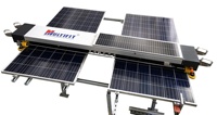 Robot de nettoyage de panneaux solaires Multifit avec brosse rotative, machine de nettoyage de panneaux solaires, à utiliser pour les fermes solaires