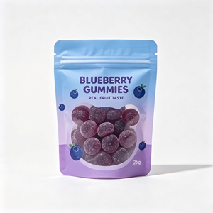 Sachets thermoscellables personnalisés en PE recyclable avec fenêtre transparente, à trois soudures latérales, pour sucre cristallisé, cacahuètes, croustilles et lait - Vente en gros - Product Image 3
