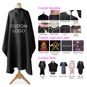 Capas de Barbero al por Mayor, Capas de Salón de Gran Tamaño, Capas para Cortar y Teñir el Cabello con Rayas y Diseño de Calavera para Barbería - Product Image 2