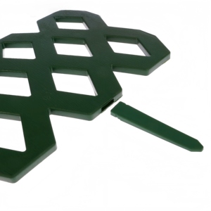 Sturdy Flexible No Dig Weatherproof Interlocking Garden Edging Border Anchoring Spikes <b>Plastic</b> Eco-Friendly Rot Proof White - Product Image 5