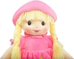 Niobe-muñeca de trapo rosa para niñas, tapete para dormir, para niños pequeños