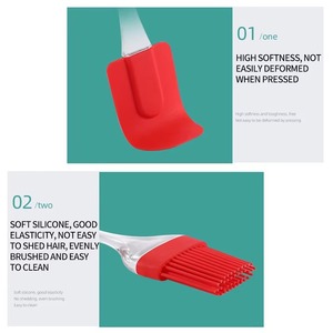 3Pcs Non-Stick <b>Silicone</b> Cream Scraper Bread Cake Butter Spatula Mixer Oil Brush With PP Handle Cake Spatula Kitchen <b>Baking</b> Tool - Product Image 4