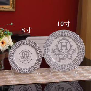 Vaisselle en céramique japonaise et coréenne moderne, créative et écologique, plats de pâtes occidentaux pour la maison, les hôtels et les fêtes, design irrégulier - Product Image 2