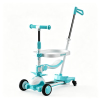 Trottinette Enfant Pliable 4-en-1 Robuste avec Poignée Amovible et Roues PU Lumineuses 1-10 Ans OEM ODM Populaire Moderne Vente en Gros