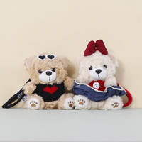 Vente en gros de porte-clés pendentif ours en peluche super doux et mignon, mini-ours de dessin animé personnalisé, jouet en peluche écologique
