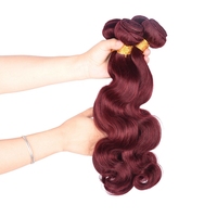 99J # bordeaux rouge mèches de cheveux naturels perruques extensions de cheveux humains 100 naturels