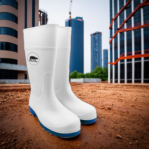 Bottes de pluie de sécurité en PVC imperméable avec embout en acier Utilisation industrielle et botte de pluie de travail - Product Image 1