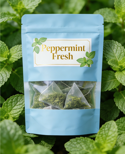 Sachets de thé personnalisés avec logo, emballage en sachets de thé en feuille, emballage en plastique avec fermeture éclair et encoche de déchirure - Product Image 5