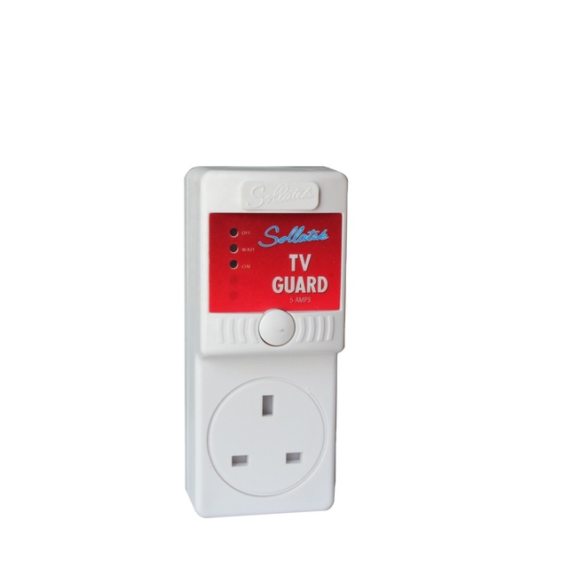 Sollatek AVS AC Single Phase Voltage Protector TV Guard 5A/7A/13A Copper PC High Voltage Switch