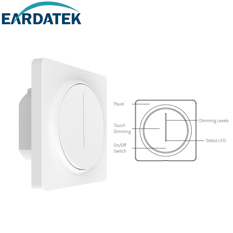 Лидер продаж 2021, сенсорный контроллер Earda Zigbee, умный переключатель, диммер для универсального пульта дистанционного управления 86*86*43 мм, 500000 раз, белый