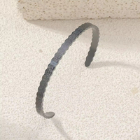 Bracelet jonc pour homme en acier inoxydable plaqué argent, motif dentelle courbe, style musulman arabe islamique, cadeau de l'Aïd, bijou de mode, avec motif Coran, marque MW for Allah