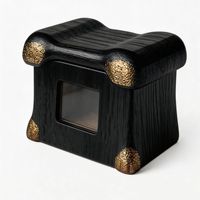Urnas para Mascotas de Madera Maciza Estilo Europeo con Marco para Fotos, Hechas a Mano y con Tamaños Personalizables para Gatos/Perros, Ataúd Conmemorativo