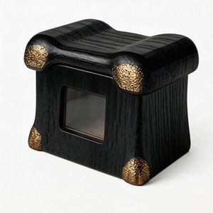 Urnes funéraires <span class=keywords><strong>en</strong></span> bois massif pour animaux de compagnie avec cadre photo, faites à <span class=keywords><strong>la</strong></span> main et tailles personnalisables pour chats/chiens, cercueil commémoratif - Product Image 2