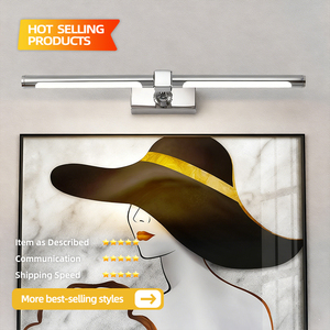 Modern Wall Mount <b>Vanity</b> <b>Mirror</b> Lamp IP44 Rated Aluminum Chrome Finish LED Dimmable High CRI Adjustable Color Temp 3-Year - Product Image 2