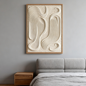 Opera d'Arte Originale Moderna Astratta Minimalista, Dipinto a Olio 3D Testurizzato 100% Fatto a Mano, Grande Formato Personalizzato su Tela <span class=keywords><strong>per</strong></span> Soggiorno - Product Image 3