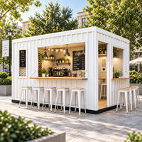 Café de luxe en conteneur Etodevice avec comptoir de boissons, restaurant en conteneur maritime, équipement de cuisine haut de gamme, restaurant mobile