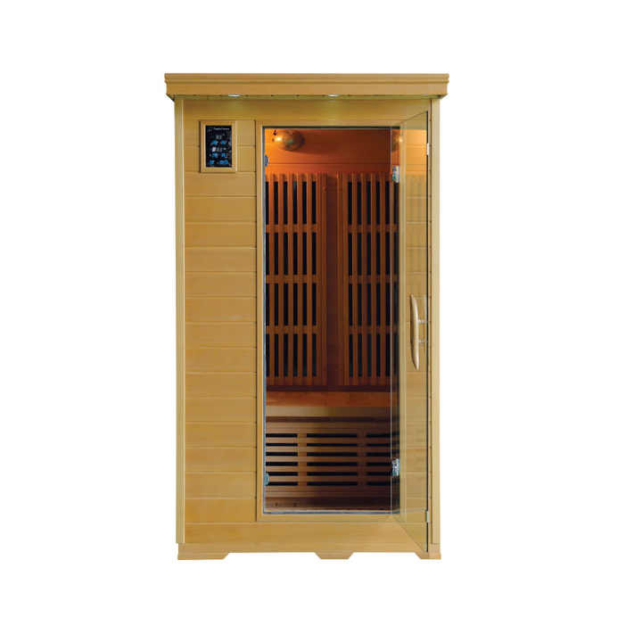 Luxury Modern Design Small Home Sauna Room with Far Infrared Function Wooden Steam & Graphene Heating Spa Tub Outdoor Usage