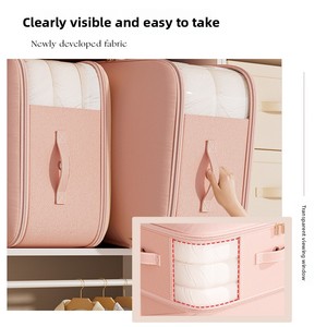 Sacchetto sottovuoto trasparente per la conservazione di piumini e trapunte, <span class=keywords><strong>organizer</strong></span> per vestiti, borsa per <span class=keywords><strong>armadio</strong></span>, grande capacità per riporre trapunte. - Product Image 4