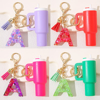 Porte-clés à paillettes en forme de tasse à rouge à lèvres, best-seller, ornement unique et personnalisé