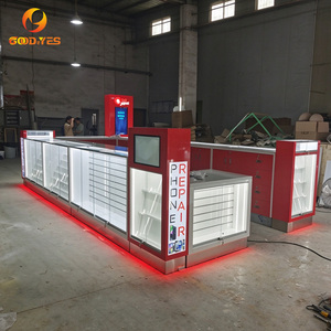 Kiosco <span class=keywords><strong>de</strong></span> Exhibición <span class=keywords><strong>de</strong></span> <span class=keywords><strong>Vidrio</strong></span> con Iluminación LED Personalizada, Vitrina para Accesorios <span class=keywords><strong>de</strong></span> Telefonía Móvil para Diseño <span class=keywords><strong>de</strong></span> Interiores <span class=keywords><strong>de</strong></span> Tiendas <span class=keywords><strong>de</strong></span> Teléfonos - Product Image 1