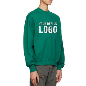 Sweat-shirt pour homme surdimensionné de couleur unie personnalisé en usine, style streetwear décontracté, lourd, délavé, épaules tombantes, sweat-shirt à capuche pour homme - Product Image 1