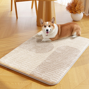Tapis rafraîchissant en soie glacée pour animaux de compagnie, coussin d'été auto-refroidissant lavable avec gel rafraîchissant, tapis antidérapant pour cage pour chiots - Product Image 6