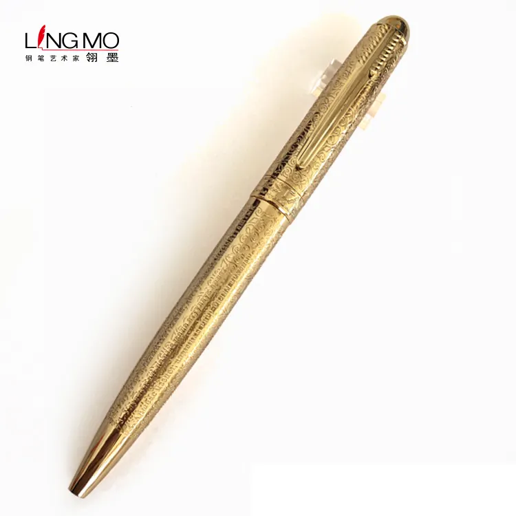 Шанхай Lingmo, роскошная шариковая ручка с индивидуальным дизайном, Золотая шариковая ручка, фабрика