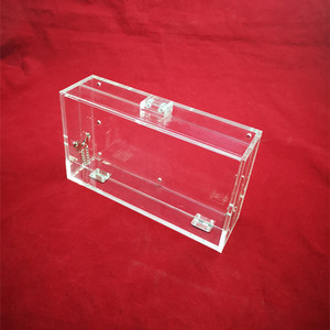 Boîte cadeau en acrylique transparent avec couvercle à charnière, boîte cadeau transparente certifiée SGS, taille personnalisable, marque Ecanlon, OEM/ODM disponible, MOQ <span class=keywords><strong>300</strong></span> - Product Image 2