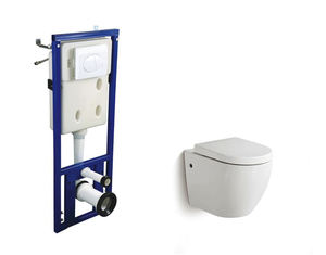 WC suspendu rond en céramique Chaozhou Sanitary Ware KD-05WT-4 avec siphon en P, vente rapide - Product Image 3