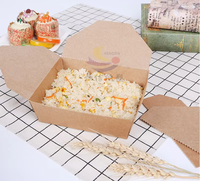 Boîtes à lunch jetables en papier kraft - Qualité alimentaire pour salades, collations, poulet frit, frites |   Personnalisable et en gros