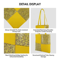 Sac fourre-tout personnalisable en PU et cuir végétal de couleur unie avec fermeture éclair, style urbain et épuré pour femme, poignée amovible, grande capacité