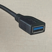 Cable de Extensión USB 3.0 Hembra a Hembra de 30CM, PVC, 3A/5A, Carga Rápida, Conductor de Cobre Puro, Blindaje de Aleación de Aluminio