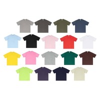 T-shirts personnalisables vintage surdimensionnés pour hommes, imprimés graphiques, sportifs, en tissu épais 300 g/m², avec poche LED
