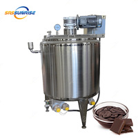 Machine de mélange et de stockage à chauffage électrique 100L 200L 500L, réservoir de stockage de pâte de cacao, liqueur de fèves de cacao, pâte de chocolat avec agitateur