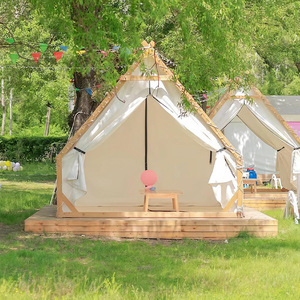 Carpa para Eventos y Fiestas Glamping, Blanca, Triangular, con Estructura de Madera, Impermeable, para Tres Estaciones, para Acampar y Comer al Aire Libre - Product Image 2