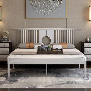 New Design Cheap High Quality Home Furniture Bedroom Single and Double Hotel Metal <strong>Bed</strong> for Sale - Product Image 5