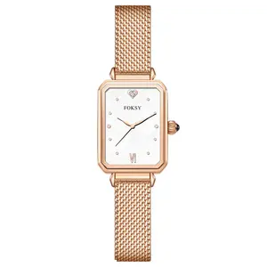 Business Design Gold Women Quartz Top Luxury Stainless Steel Customized Lady Branded Watch Supplier