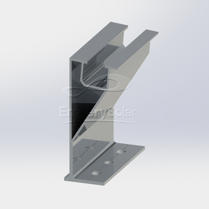 Système de fixation de panneaux solaires à toit plat K2 personnalisé pour l'Est et l'Ouest de la Roumanie, traitement de surface anodisé, aluminium BIPV - Product Image 4