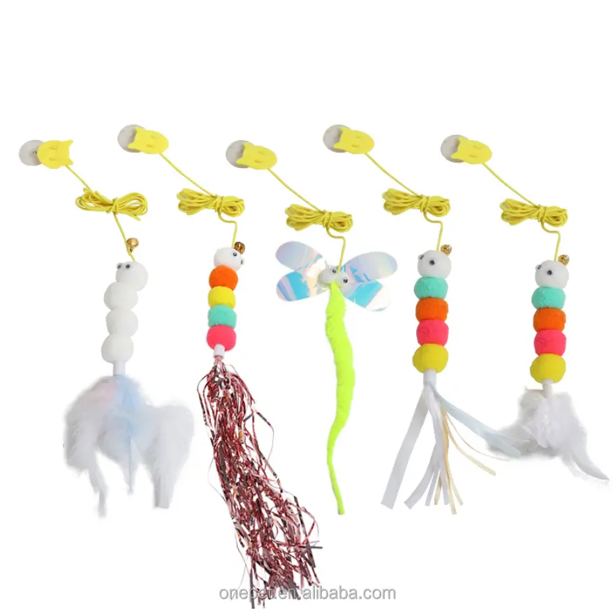 Cuerda elástica para mascotas, juguetes interactivos divertidos para gatos, juguete de felpa