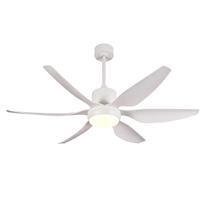 Ventilador de Techo Contemporáneo de Seis Aspas con Luz LED Integrada, Montado en Barra, de ABS, para Dormitorio, Apartamento y Sala de Estar - Product Image 4