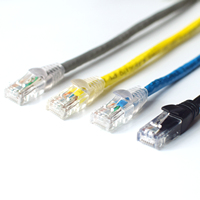 Kabel Patch Ethernet CAT6 SZADP 1m 2m Tembaga Terpilin RJ45 FTP LAN OM2 Kabel Jaringan Fiber