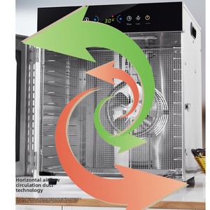 Essiccatore per Alimenti Elettrico Commerciale all'Ingrosso, 12 Vassoi, 220V 1025W, Schermo Touch, per Frutta e Verdura, in Acciaio Inox 304, a Risparmio Energetico - Product Image 6