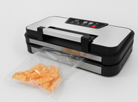 Scelleuse sous vide alimentaire domestique puissante et améliorée 95KPa avec double étanchéité et fonction d'inflation d'air pour viande et aliments