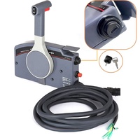 Caja de control remoto lateral para motores de barco con acelerador y cambio, cable de 10 pines y 5M, 703-48272-12, con llave para abrir, compatible con motores fueraborda Yamaha