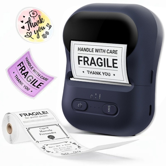 Cross-border Label Printer Multifunctional Portable Thermal Clothing Tag Coding Machine Jewelry Supermarket Barcode Machine