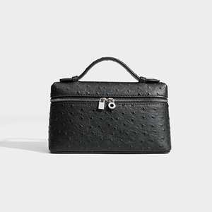 Bolsos de mujer de cuero genuino de 19 pulgadas, bolsos elegantes y lujosos con patrón de avestruz, bolso de marca famosa para mujer - Product Image 5