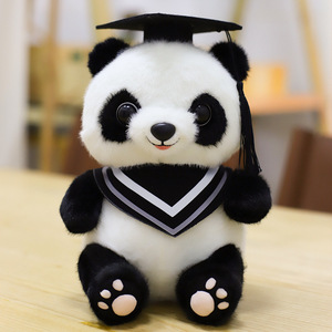 Pronto <span class=keywords><strong>per</strong></span> la spedizione all'ingrosso Logo personalizzato e dimensioni del <span class=keywords><strong>nome</strong></span> grazioso carino <span class=keywords><strong>peluche</strong></span> imbottito morbido <span class=keywords><strong>per</strong></span> il Panda di diploma scolastico - Product Image 4