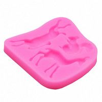 Moules en silicone pour décoration de gâteaux et de fondant, forme irrégulière 3D, 3 animaux amusants et sympas, écureuil, cerf, lapin, graphiques DIY