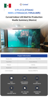 Canbest Série U P1.25 1.25Mm 5400x3037.5Mm Écran d'affichage mural vidéo intérieur incurvé 4K Led pour studio de photographie en Australie