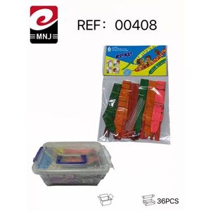 MNJ Building Block Set 36Pcs Colorful Blocks Storage Box Included For Kids Play - Product Image 1